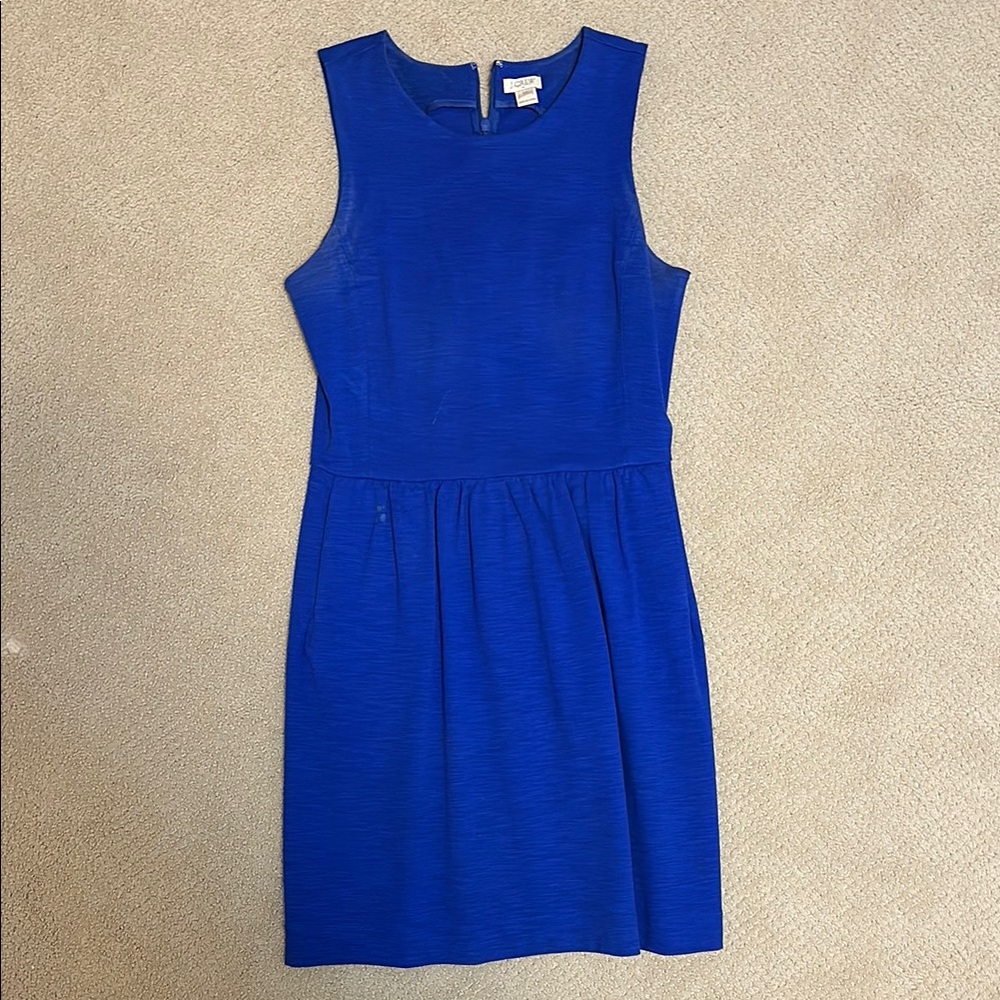 J.Crew Blue Sleeveless Cotton Dress Size XS